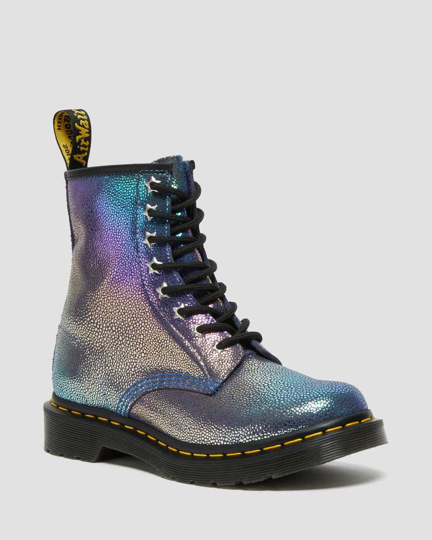 Dr. Martens 1460 Rainbow Ray Suede Naisten Nauhalliset Nilkkurit - Violetit Nilkkurit [597-GWMHRS]